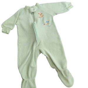 Vintage 90s Carters Dog House One Piece Footsie Pajamas 18m